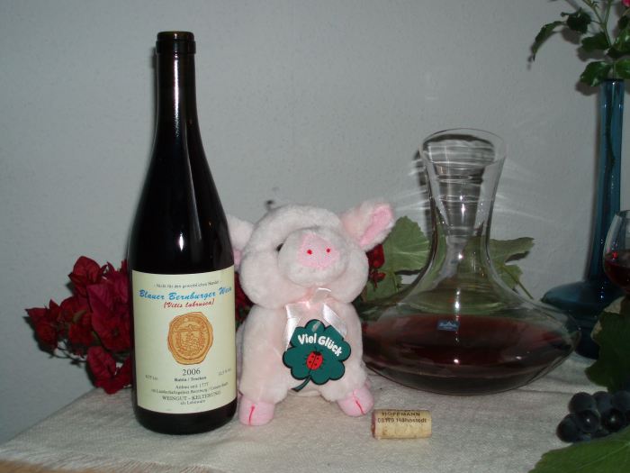 Blauer Bernburger Wein Jahrgang 2006